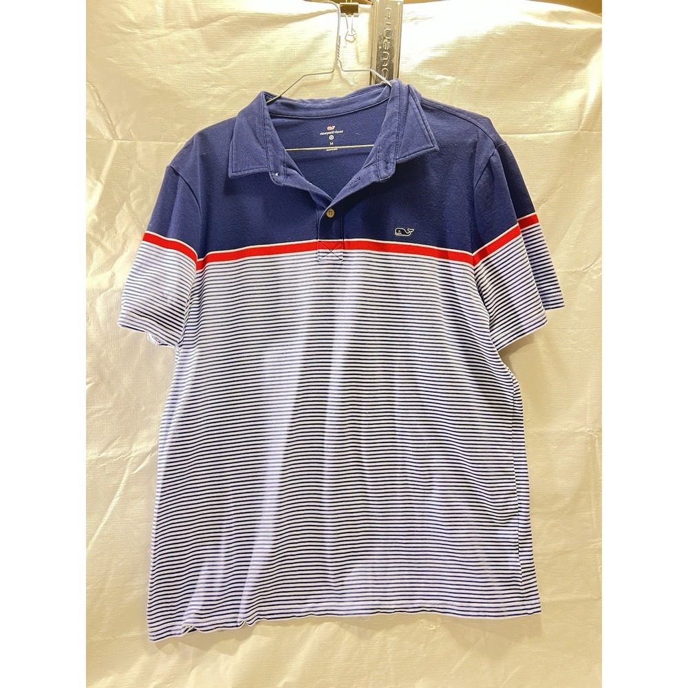 Vineyard Vines Red, White, & Blue Polo Shirt Men's Medium Short Sleeve